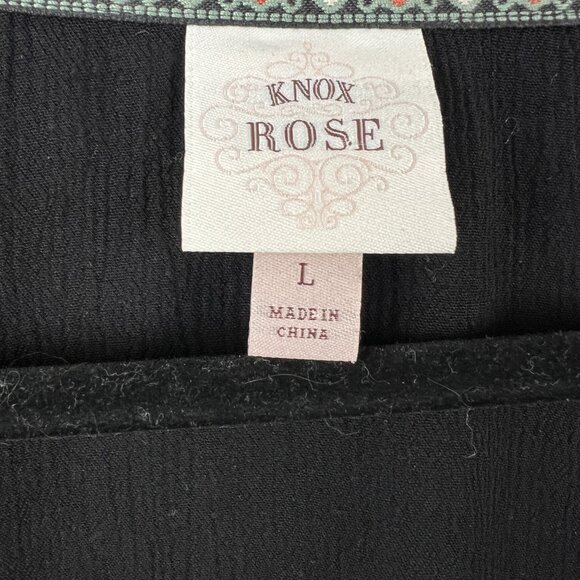 Knox Rose Embroidered Fringe Kimono Jacket Size L Boho Hippie Festival - Picture 3 of 8